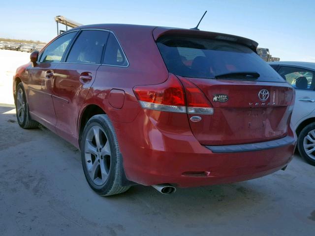 4T3ZK3BB5AU022865 - 2010 TOYOTA VENZA BASE RED photo 3