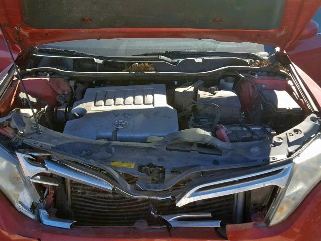 4T3ZK3BB5AU022865 - 2010 TOYOTA VENZA BASE RED photo 7