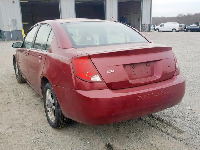 1G8AL52FX4Z201068 - 2004 SATURN ION LEVEL MAROON photo 3