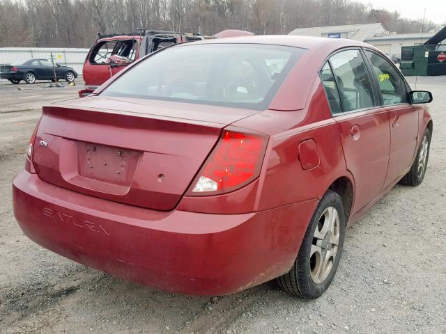 1G8AL52FX4Z201068 - 2004 SATURN ION LEVEL MAROON photo 4