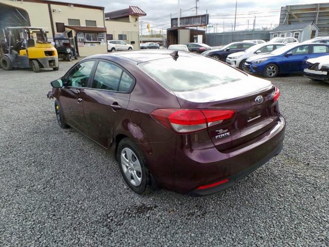 3KPFL4A79HE110004 - 2017 KIA FORTE LX BURGUNDY photo 3