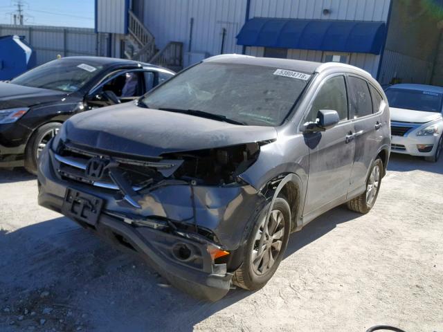 2HKRM4H78DH693011 - 2013 HONDA CR-V EXL SILVER photo 2