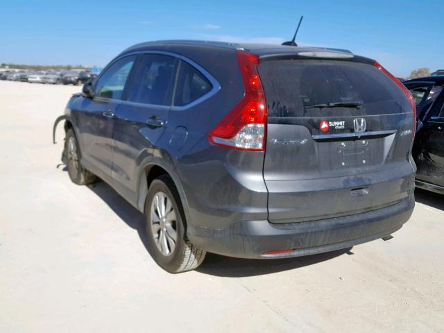 2HKRM4H78DH693011 - 2013 HONDA CR-V EXL SILVER photo 3