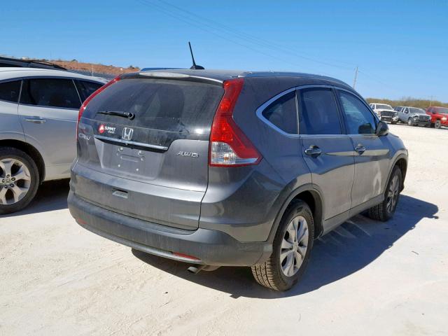 2HKRM4H78DH693011 - 2013 HONDA CR-V EXL SILVER photo 4