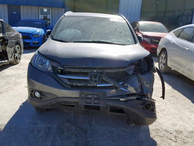 2HKRM4H78DH693011 - 2013 HONDA CR-V EXL SILVER photo 9