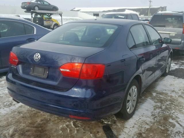 3VW2K7AJ5CM404266 - 2012 VOLKSWAGEN JETTA BASE BLUE photo 4