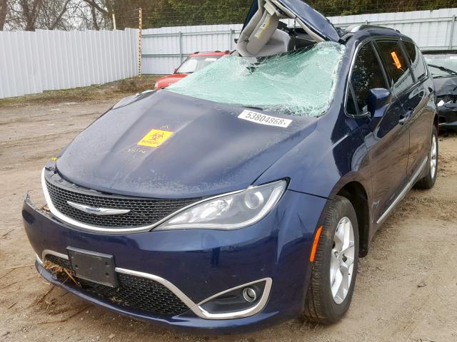 2C4RC1EG9HR559395 - 2017 CHRYSLER PACIFICA T BLUE photo 2