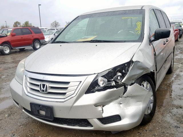 5FNRL38288B025764 - 2008 HONDA ODYSSEY LX TAN photo 2