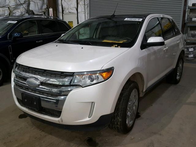 2FMDK4JC4CBA93390 - 2012 FORD EDGE SEL WHITE photo 2