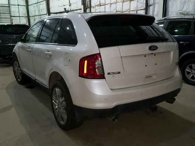 2FMDK4JC4CBA93390 - 2012 FORD EDGE SEL WHITE photo 3