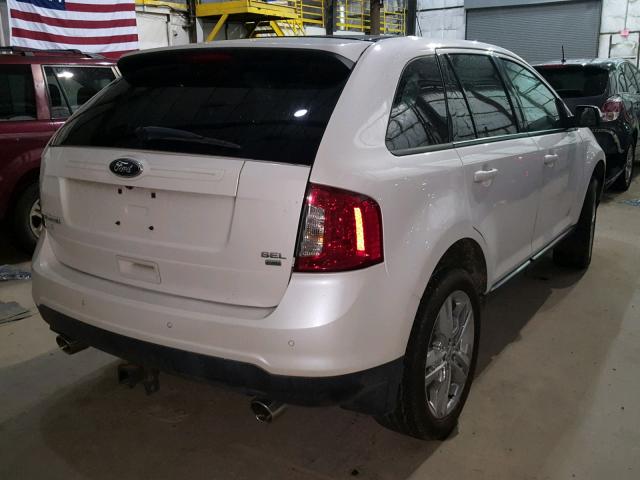 2FMDK4JC4CBA93390 - 2012 FORD EDGE SEL WHITE photo 4