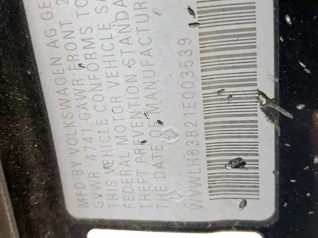 WVWLH63B21E003539 - 2001 VOLKSWAGEN PASSAT GLX 灰色 照片 10