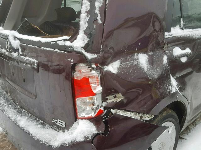 JTLZE4FEXC1145973 - 2012 TOYOTA SCION XB Күлгін фото 9