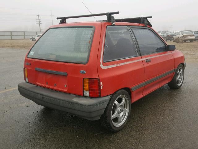 KNJBT06K4K6133480 - 1989 FORD FESTIVA L RED photo 4