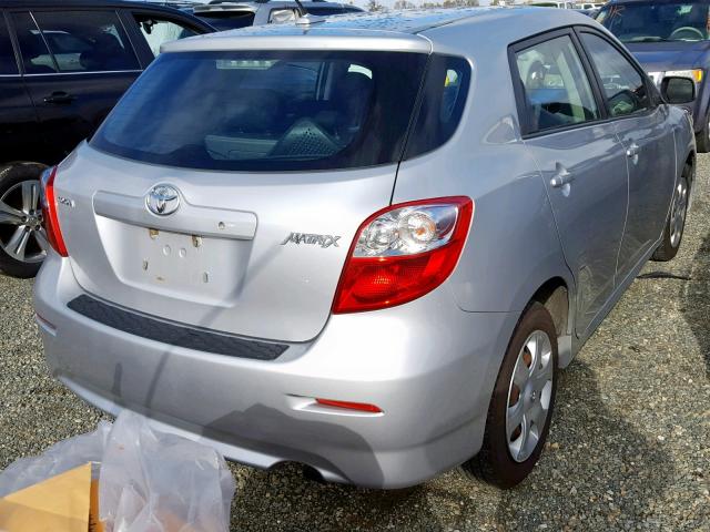 2T1KU40E39C015871 - 2009 TOYOTA COROLLA MA SILVER photo 4