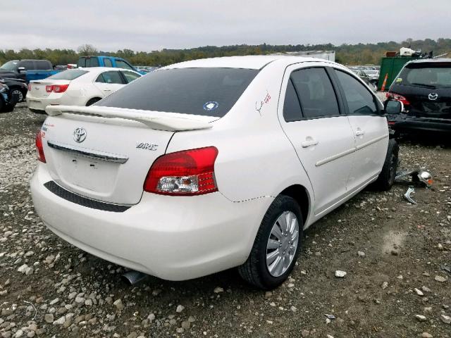 JTDBT903091304077 - 2009 TOYOTA YARIS WHITE photo 4