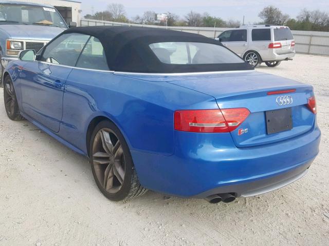 WAUVGAFH2AN010003 - 2010 AUDI S5 PRESTIG BLUE photo 3