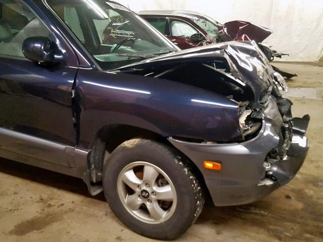 KM8SC73E35U999788 - 2005 HYUNDAI SANTA FE G BLUE photo 9