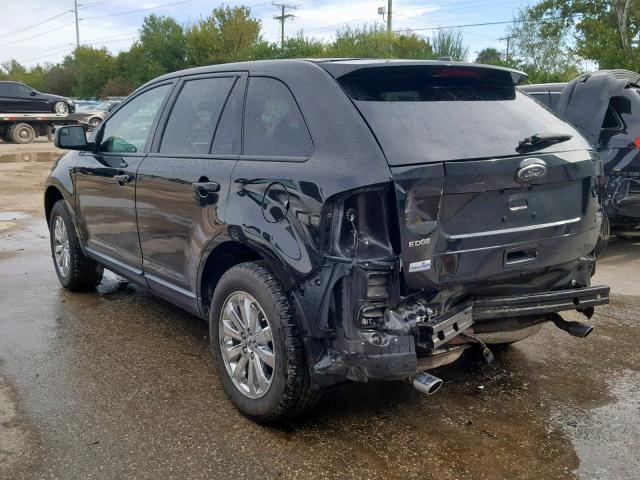 2FMDK4JC3ABB13111 - 2010 FORD EDGE SEL BLACK photo 3