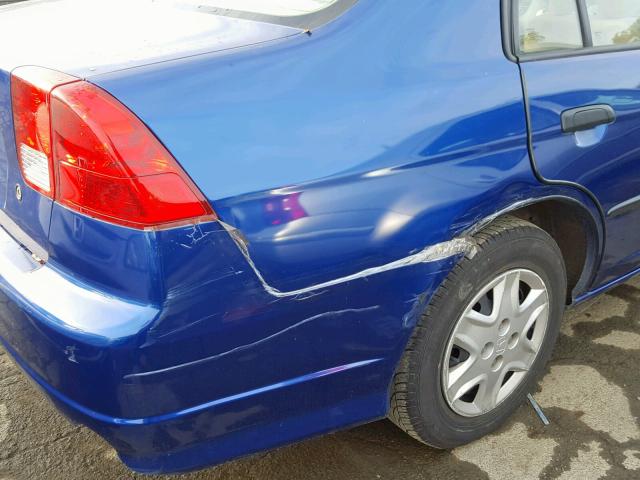 1HGES16354L005238 - 2004 HONDA CIVIC DX V BLUE photo 9