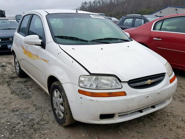 KL1TD62695B457561 - 2005 CHEVROLET AVEO BASE Ақ фото 1