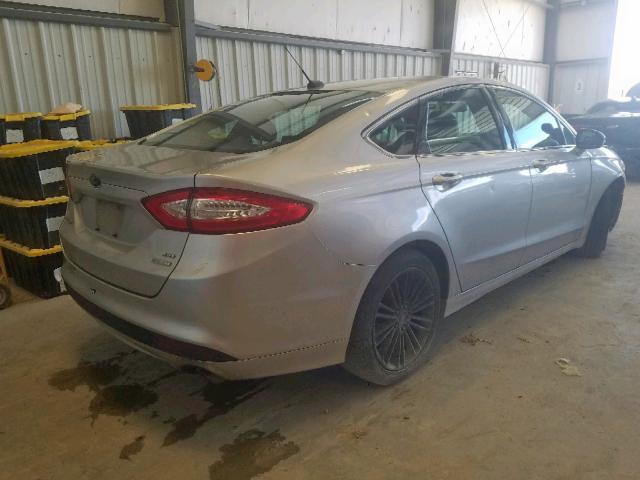 1FA6P0HDXE5399657 - 2014 FORD FUSION SE SILVER photo 4