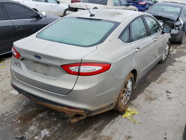 3FA6P0G79FR180294 - 2015 FORD FUSION S GOLD photo 4