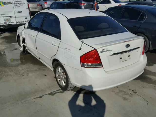 KNAFE121975380098 - 2007 KIA SPECTRA EX WHITE photo 3