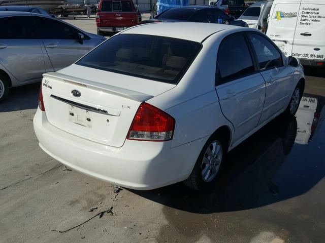 KNAFE121975380098 - 2007 KIA SPECTRA EX WHITE photo 4