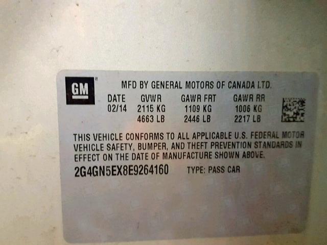 2G4GN5EX8E9264160 - 2014 BUICK REGAL PREM TAN photo 10