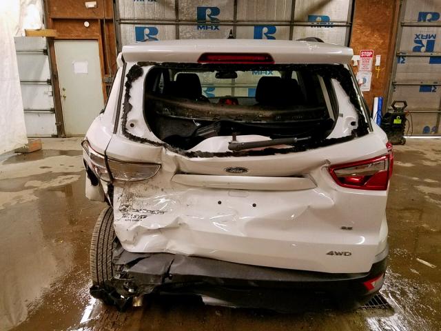 MAJ6P1UL9JC236622 - 2018 FORD ECOSPORT S WHITE photo 9