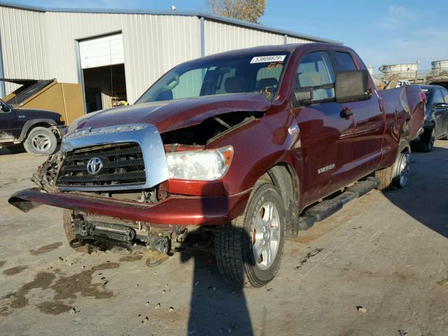 5TFBV54178X078191 - 2008 TOYOTA TUNDRA DOU RED photo 2