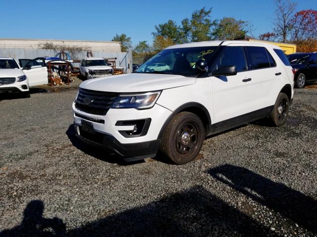 1FM5K8AR0HGC56939 - 2017 FORD EXPLORER P WHITE photo 2