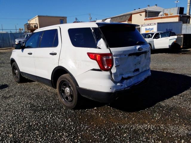 1FM5K8AR0HGC56939 - 2017 FORD EXPLORER P WHITE photo 3