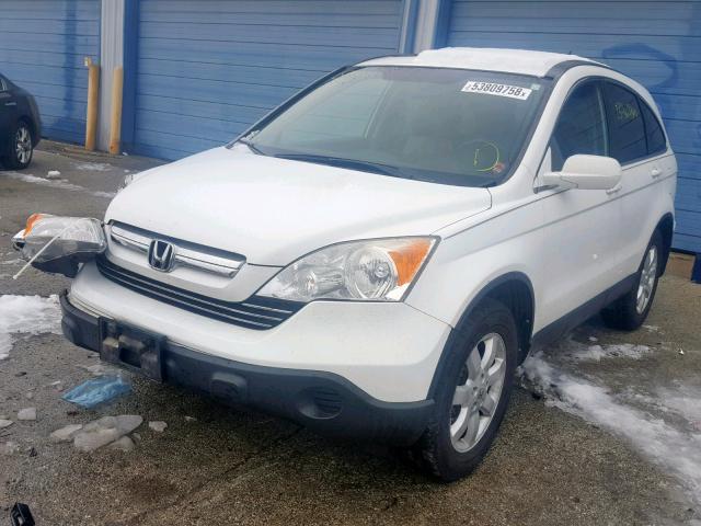 JHLRE48737C091780 - 2007 HONDA CR-V EXL WHITE photo 2