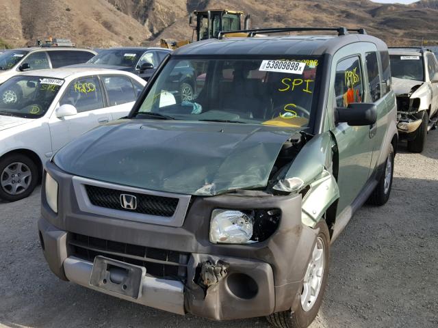 5J6YH28655L012631 - 2005 HONDA ELEMENT EX GREEN photo 2