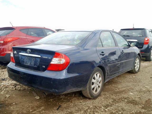 4T1BF30K34U078616 - 2004 TOYOTA CAMRY LE BLUE photo 4