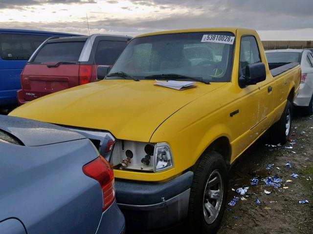 1FTYR10UX4PA58678 - 2004 FORD RANGER YELLOW photo 2