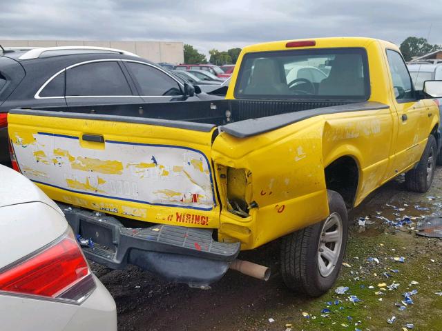 1FTYR10UX4PA58678 - 2004 FORD RANGER YELLOW photo 4