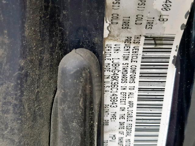 1J8HG48K96C149843 - 2006 JEEP COMMANDER BLUE photo 10