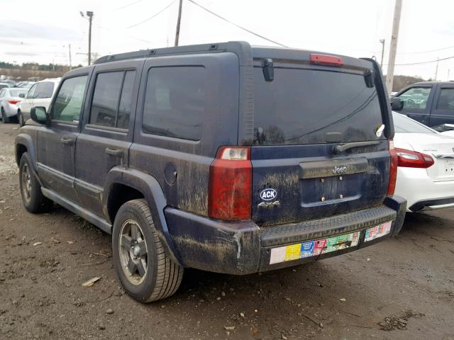 1J8HG48K96C149843 - 2006 JEEP COMMANDER BLUE photo 3