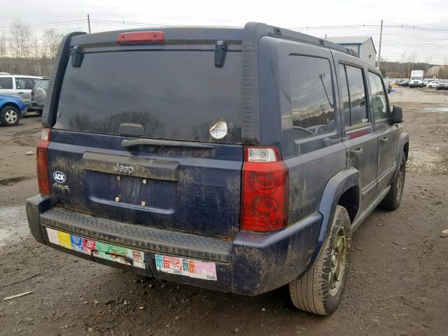 1J8HG48K96C149843 - 2006 JEEP COMMANDER BLUE photo 4