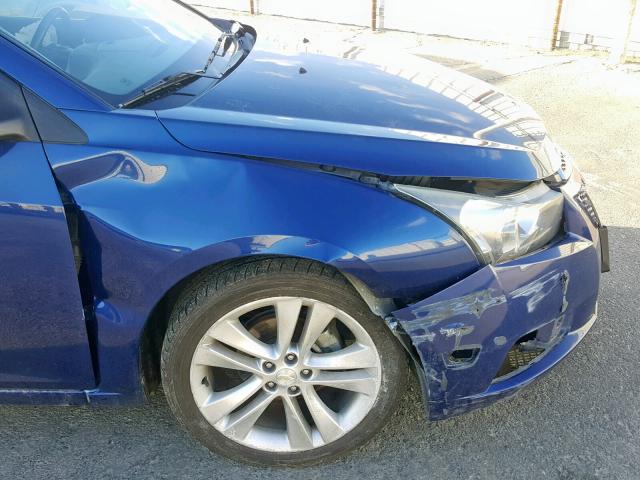 1G1PH5SCXC7196996 - 2012 CHEVROLET CRUZE LTZ BLUE photo 9