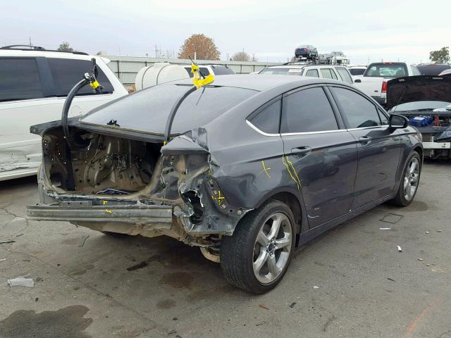 3FA6P0G73GR247490 - 2016 FORD FUSION S GRAY photo 4