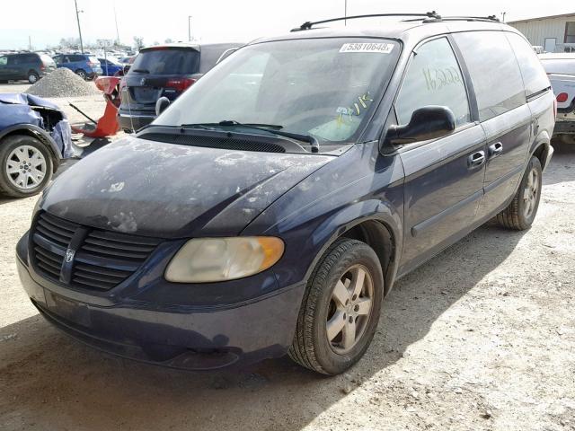 1D4GP45R45B151561 - 2005 DODGE CARAVAN SX BLUE photo 2