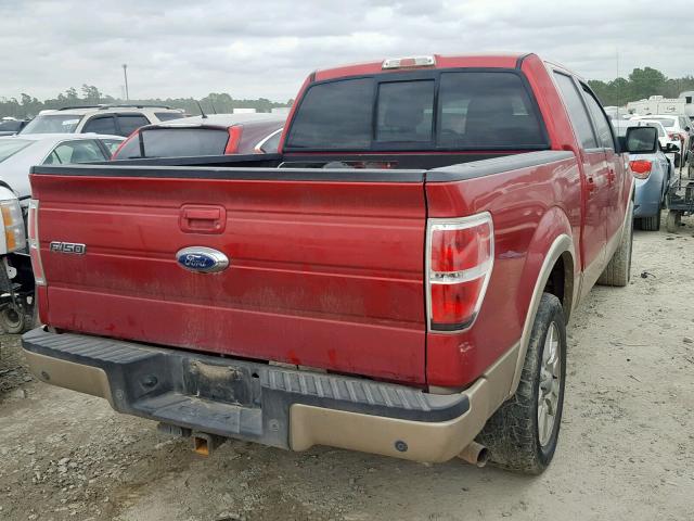 1FTFW1CV6AFB93923 - 2010 FORD F150 SUPER RED photo 4