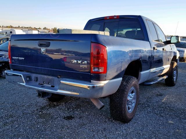 3D7KS28C16G176109 - 2006 DODGE RAM 2500 S BLUE photo 4