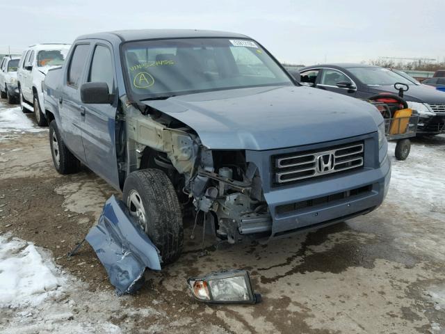 2HJYK16298H524455 - 2008 HONDA RIDGELINE BLUE photo 1