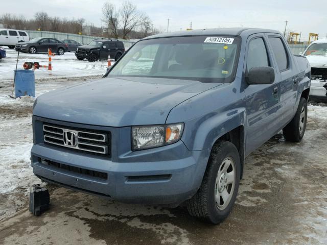 2HJYK16298H524455 - 2008 HONDA RIDGELINE BLUE photo 2