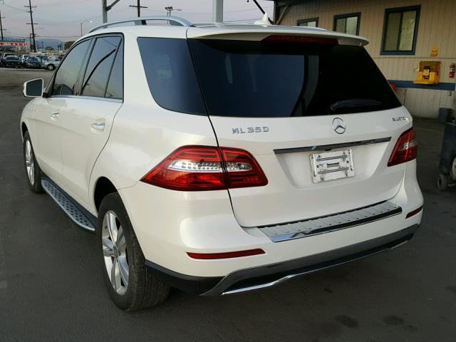 4JGDA2EB3EA324304 - 2014 MERCEDES-BENZ ML 350 BLU WHITE photo 3